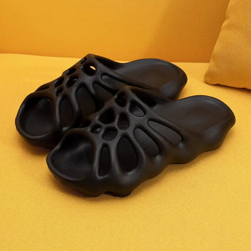 Soft Thick Bottom Slipper - Black / 35-36(225mm) - Slippers