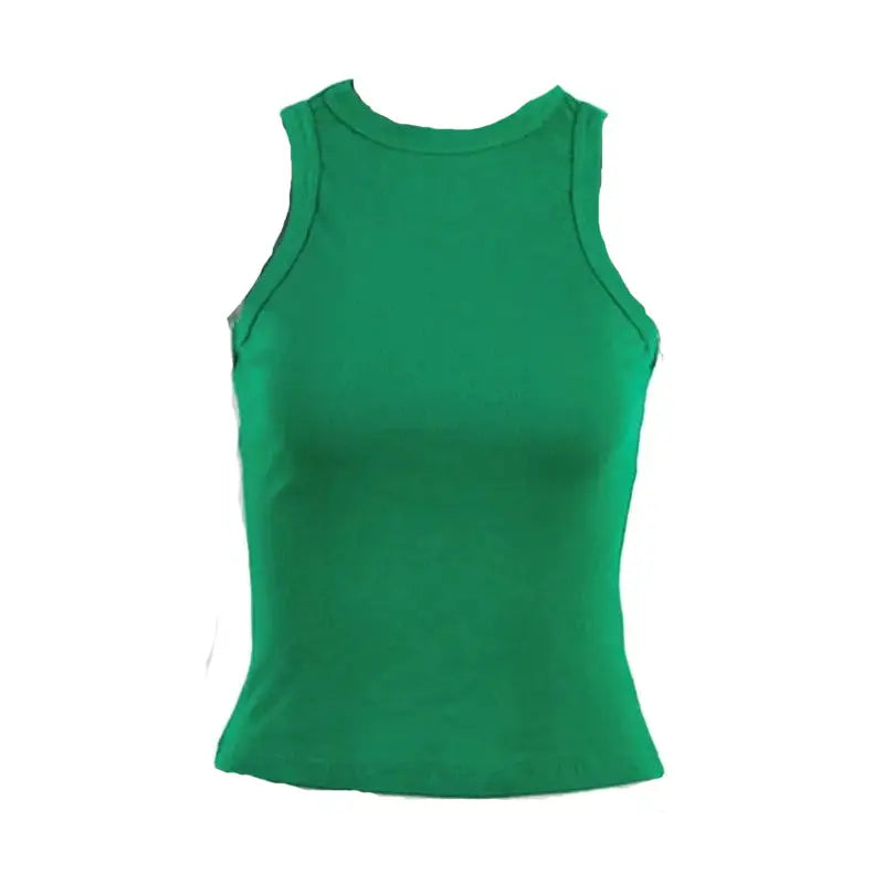 Solid Color Backless Sleeveless Knitted Vest