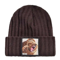 Solid Color Bear Knitted Beanies - Beanie