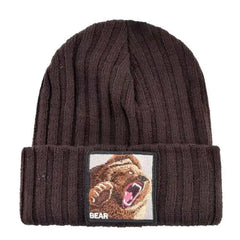 Solid Color Bear Knitted Beanies