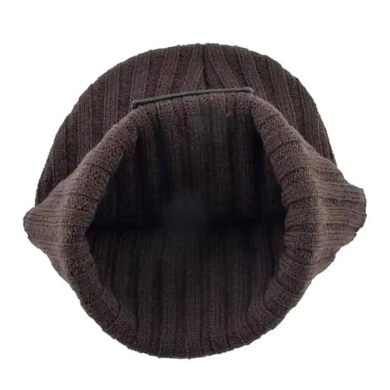 Solid Color Bear Knitted Beanies - Beanie