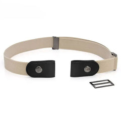 Solid Color Buckle-Free Elastic Waist Belt