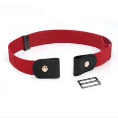 Solid Color Buckle-Free Elastic Waist Belt