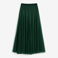 Solid Color Chiffon Skirt