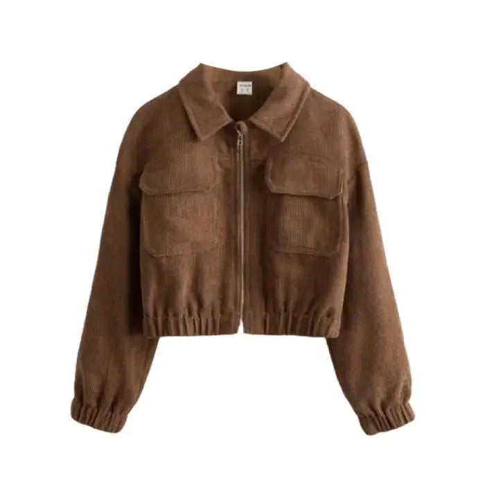 Solid Color Corduroy Oversized Long Jacket