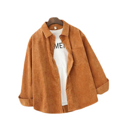 Solid Color Corduroy Shirts