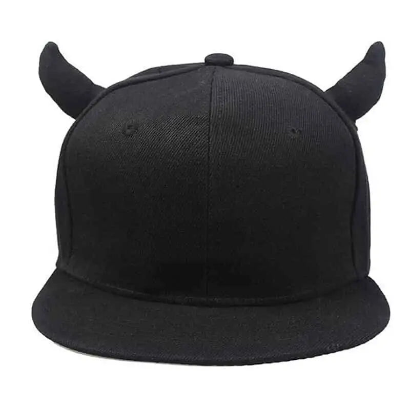 Solid Color Cotton Horn Baseball Cap