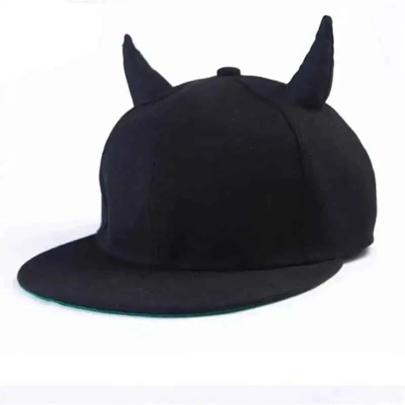 Solid Color Cotton Horn Baseball Cap