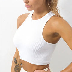 Solid Color Crop Tank Top