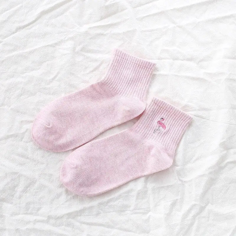 Solid Color Flemish Socks - Pink / One Size