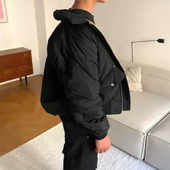 Solid Color Flight Cotton Padded Jacket