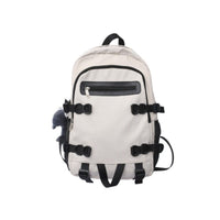 Thumbnail for Solid Color Frog Multi-function Backpack - White -