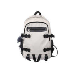 Solid Color Frog Multi-function Backpack - White / One Size