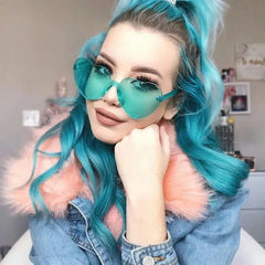 Solid Color Heart Sunglasses