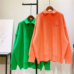 Solid Color Knitted Oversize Sweater