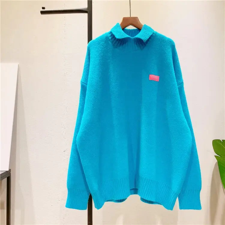 Solid Color Knitted Oversize Sweater