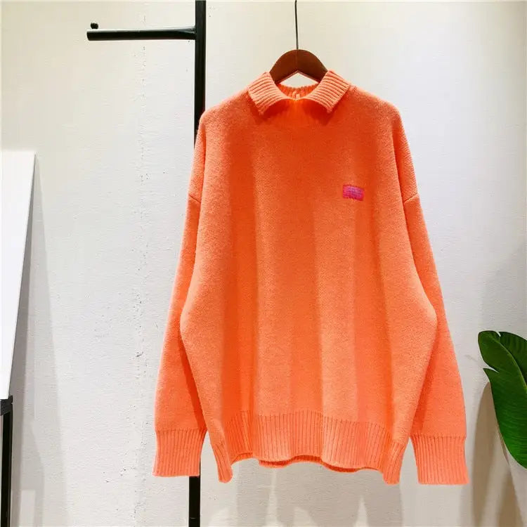 Solid Color Knitted Oversize Sweater