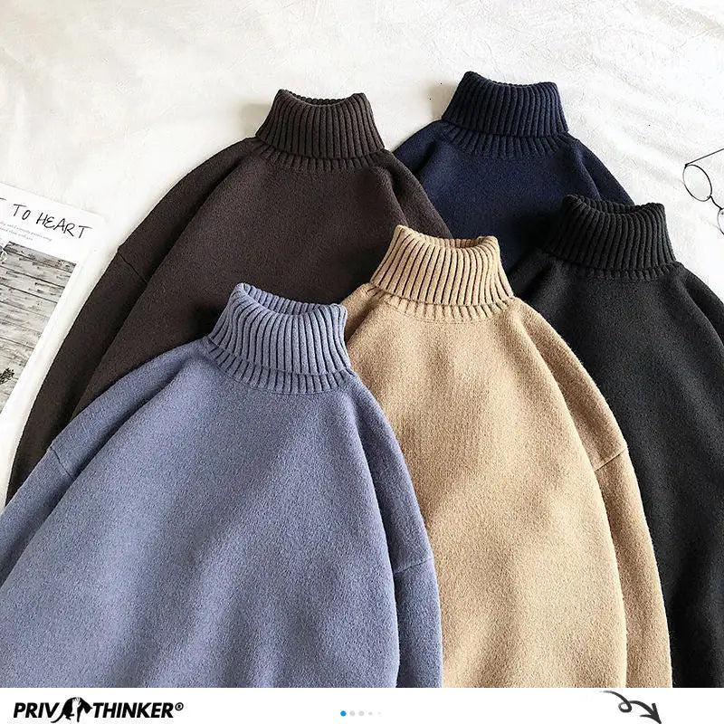 Solid Color Korean Style Turtleneck Sweater