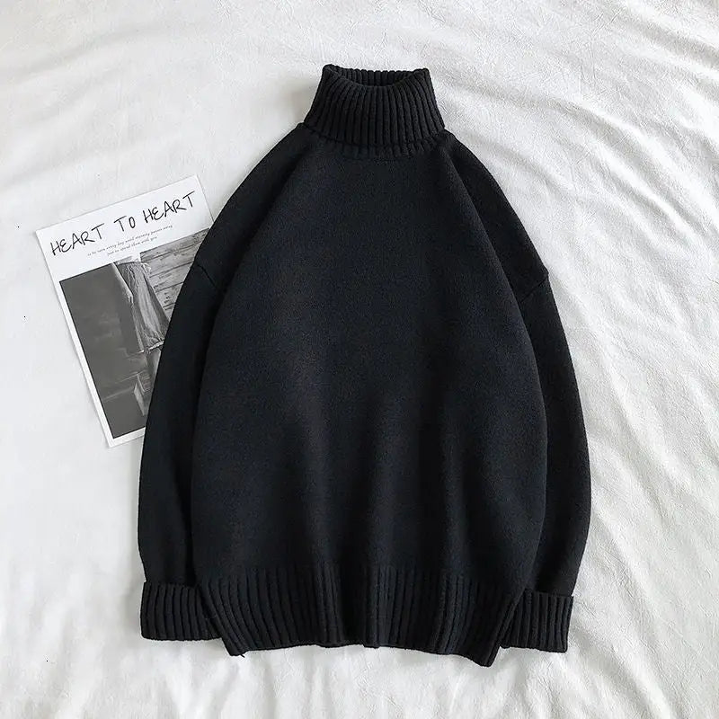 Solid Color Korean Style Turtleneck Sweater