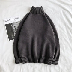 Solid Color Korean Style Turtleneck Sweater