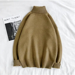 Solid Color Korean Style Turtleneck Sweater