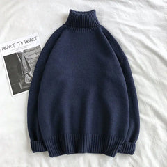 Solid Color Korean Style Turtleneck Sweater