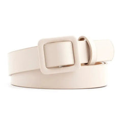Solid Color No Hole Waist Belt for Everyday Wear Camel