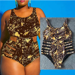 Solid Color Plus Size Swimsuits