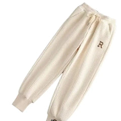 Solid Color Printing Jogger Pants