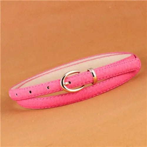 Solid Color PU Leather Belt