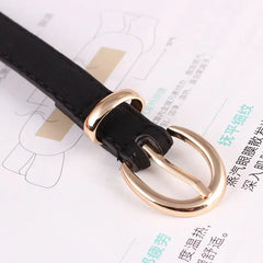 Solid Color PU Leather Belt