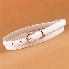 Solid Color PU Leather Belt