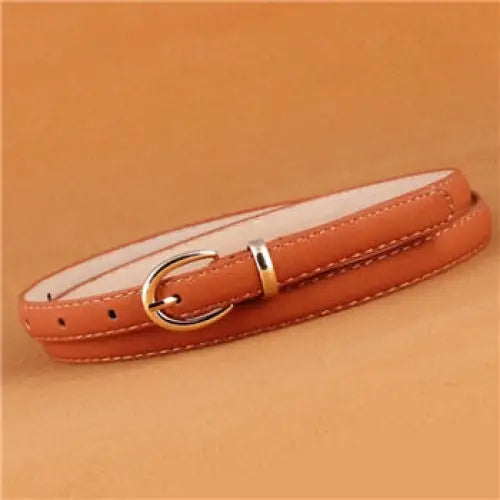 Solid Color PU Leather Belt