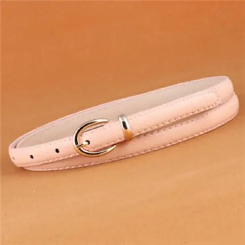 Solid Color PU Leather Belt