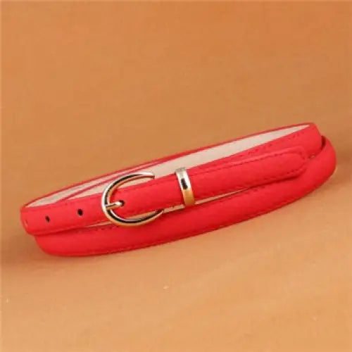 Solid Color PU Leather Belt