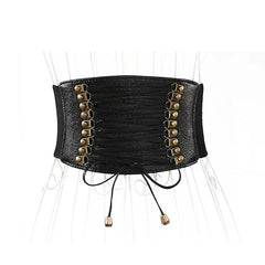 Solid Color PU Leather High Waist Belt Wide