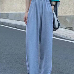 Solid Color SIde Line High Waist Sweatpants