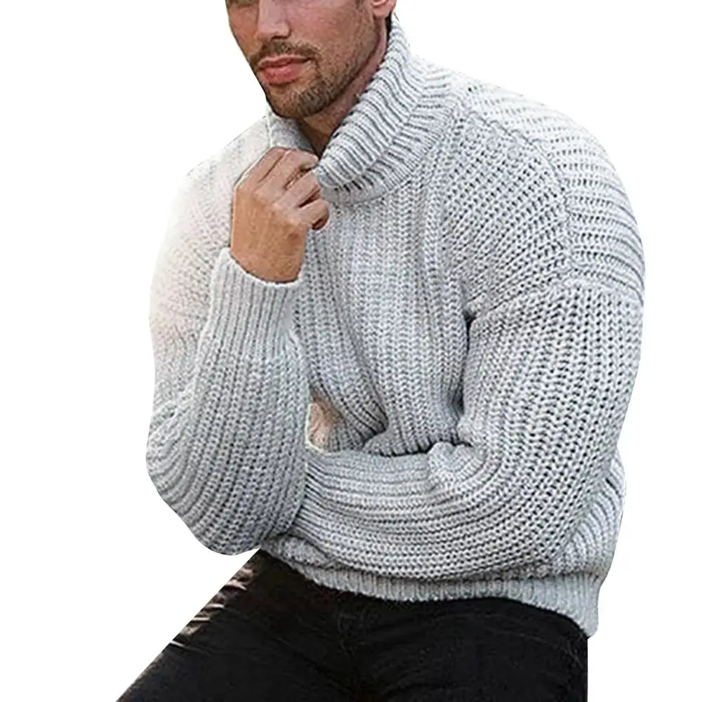 Solid Color Slim Fit Long Sleeves Turtleneck Sweater