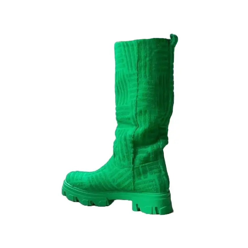 Solid Color Thick-soled Thick-heeled Boots