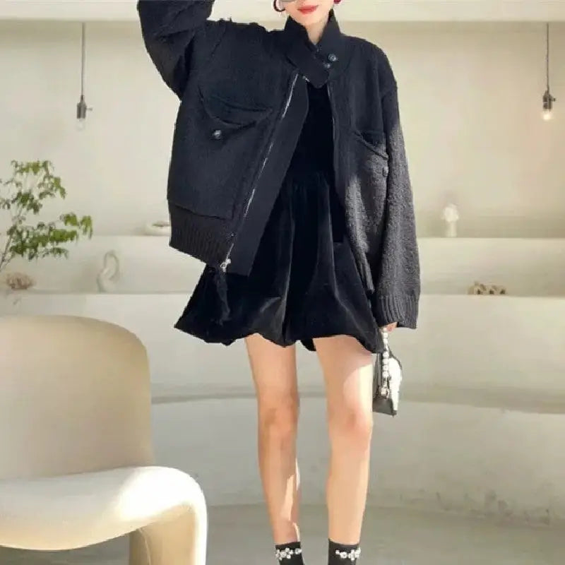 Solid Color Thickened Jacket