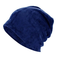 Solid Color Velvet Beanies - Navy - Beanie