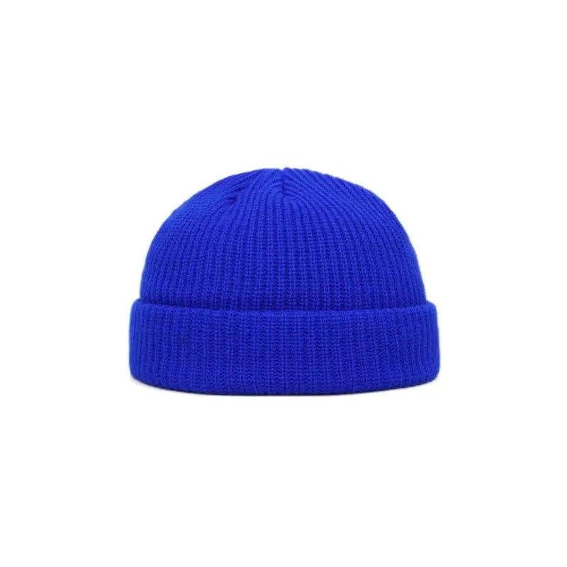 Solid Color Warm Knitted Beanies - Blue / One Size - Beanie