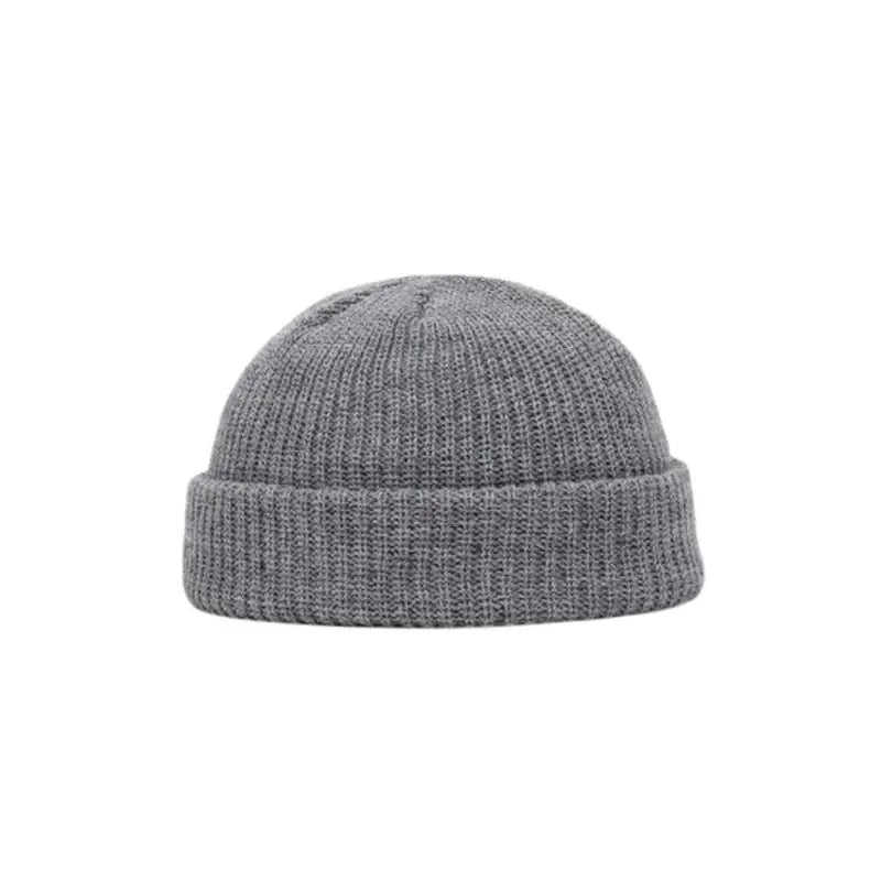 Solid Color Warm Knitted Beanies - Gray / One Size - Beanie
