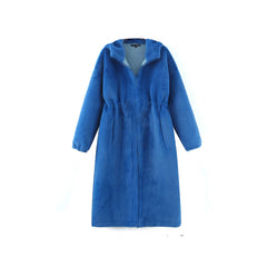 Solid Color Warm Thick Fluffy Faux Fur Long Oversized Coat