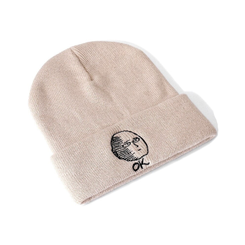 Solid Color Winter Knitted Beanie