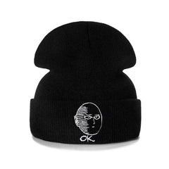 Solid Color Winter Knitted Beanie