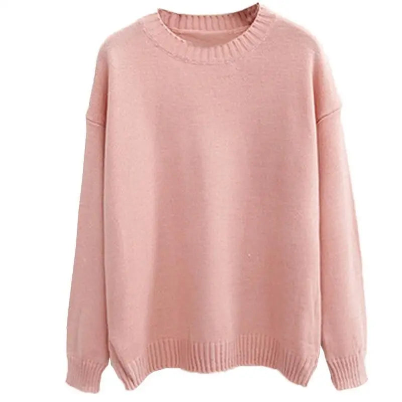 Solid Simple Knitted Sweater