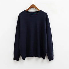 Solid Simple Knitted Sweater