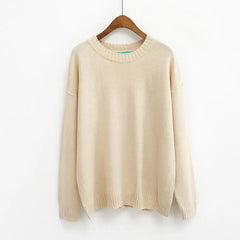 Solid Simple Knitted Sweater