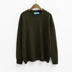 Solid Simple Knitted Sweater